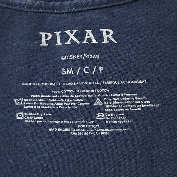 Disney Pixar Characters Kids Graphic T-Shirt Size SM Navy Blue Short Sleeve - Picture 5 of 5